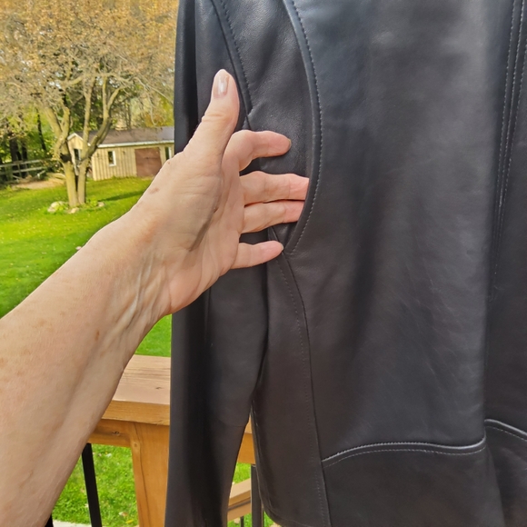 Pelle Studio Black Leather Moto Jacket - Picture 8 of 8